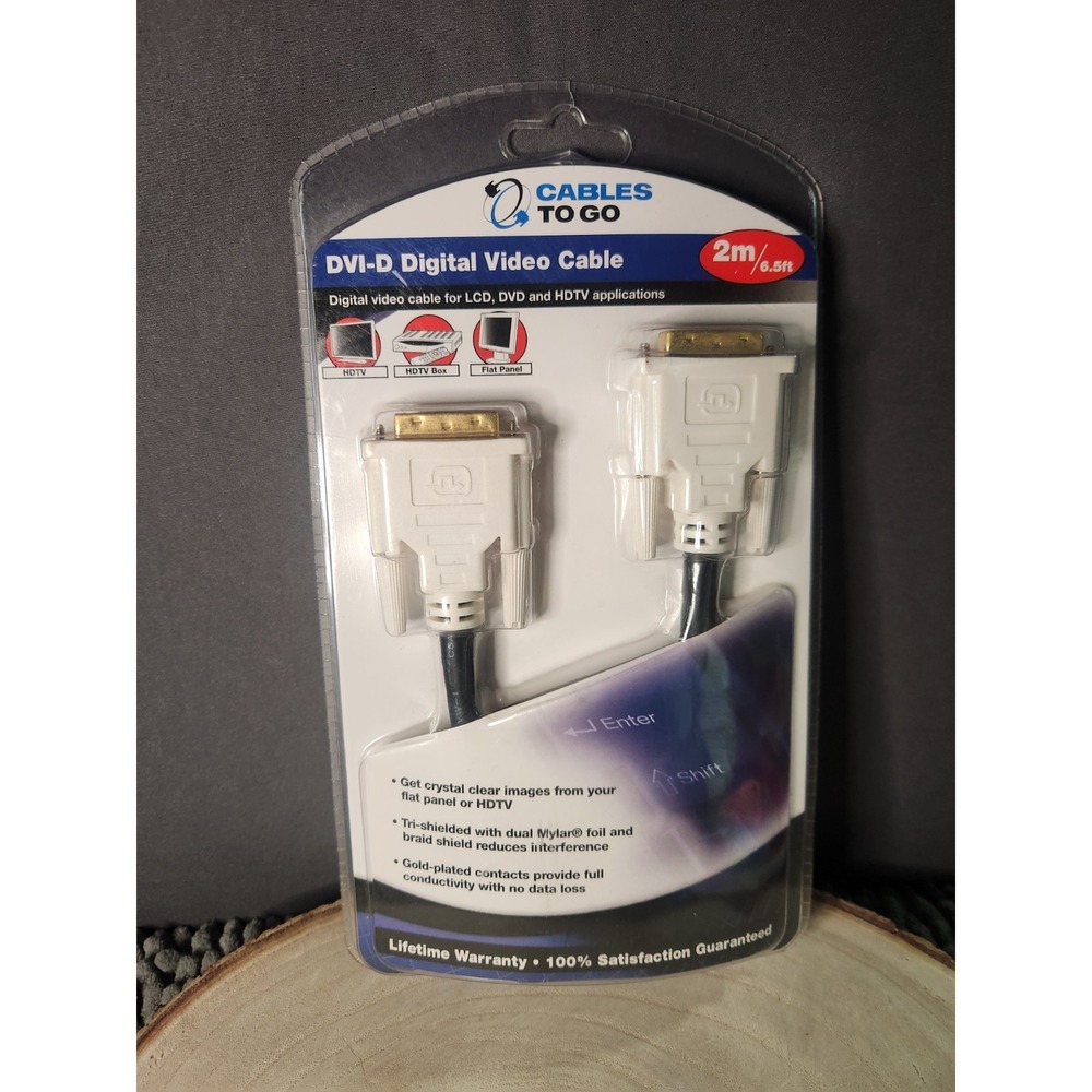Cables to Go C2G‎ DVI-D M/M Dual Link Digital Video Cable 6.5 Feet 2M STP